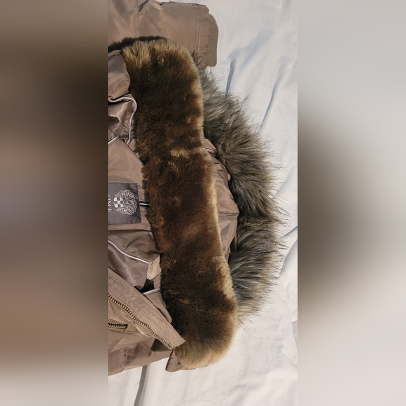 Vince Camuto Faux Fur Parka Jacket Women Medium - Picture 5 of 12